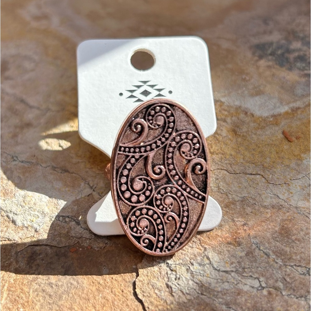 Copper Tone Bohemian Ring NWT OSFA